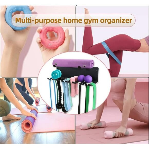 2 Tier Multi-Purpose Storage Rack Resistance Bands Rack Gym Storage Rack - Picture 1 of 7